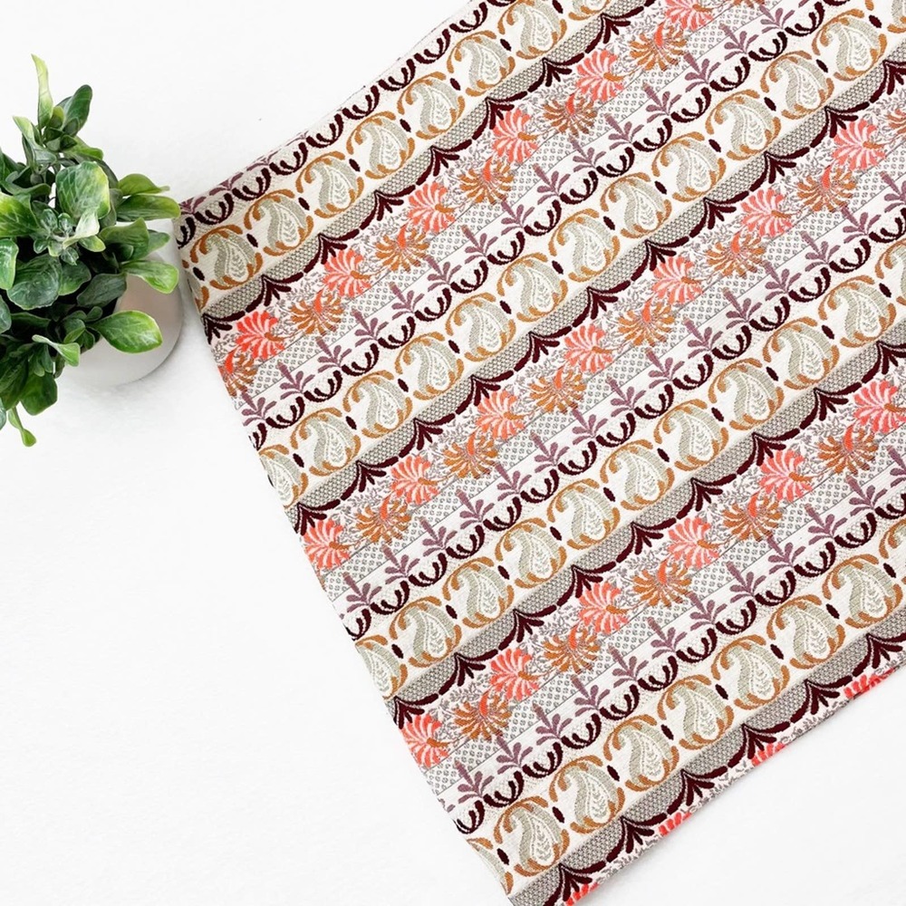 LOFT Rose Pink & Tan Floral Mini Skirt